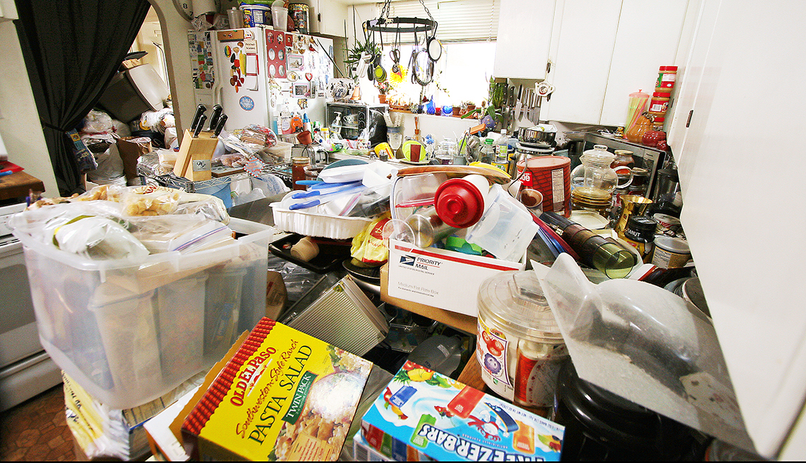 A kitchen piled high, Beyond Clutter, Hoarding